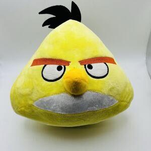 Angry Birds Chuck 10" Inch Yellow Plush Toy. Clean. Nice Condition.